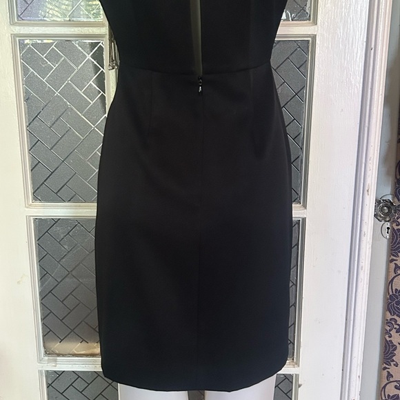 L'AGENCE Trapeze Black Backless A Line Dress Low Cut Keyhole - Picture 8 of 15